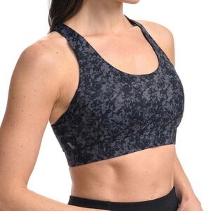 Lole Sports Bra Black Gray Camo Marble Convertible Straps Lolë Size Large